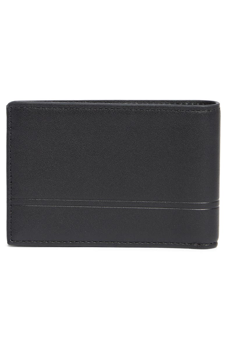 TUMI Slim Leather Bifold Wallet, Main, color, Black