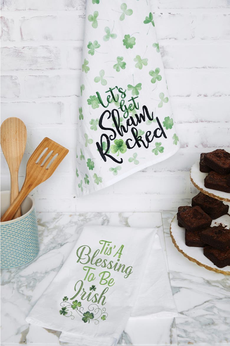 Tis' A Blessing Flour Sack Kitchen Dishtowel, Alternate, color, White