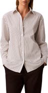 Calvin Klein Striped Cotton Poplin Shirt