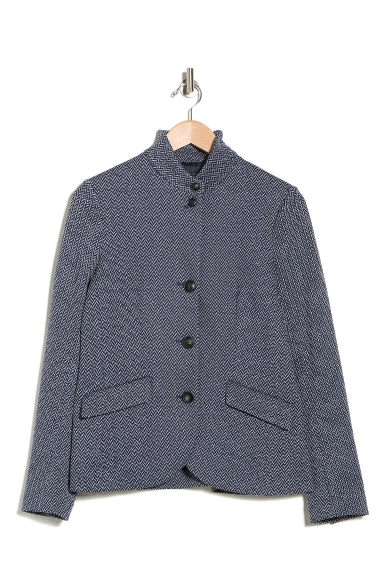 Sadie Herringbone Jacquard Blazer, Alternate, color, NAVY MULTI