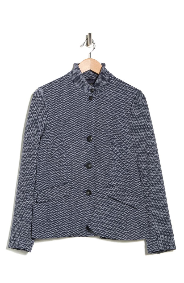 rag & bone Sadie Herringbone Jacquard Blazer, Main, color, Navy Multi