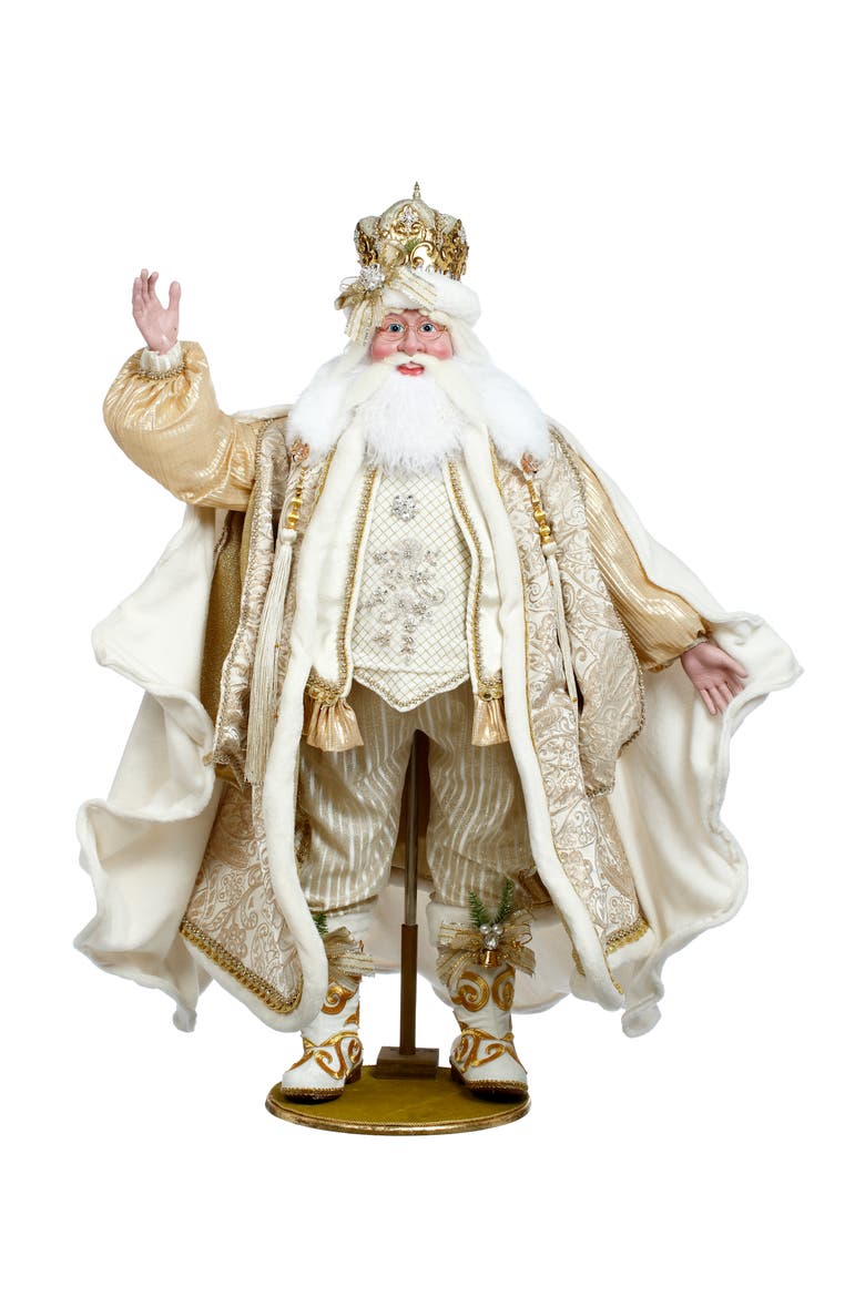Snow and Pearls Santa, Main, color, Cream