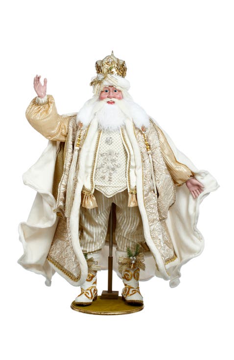 Snow and Pearls Santa