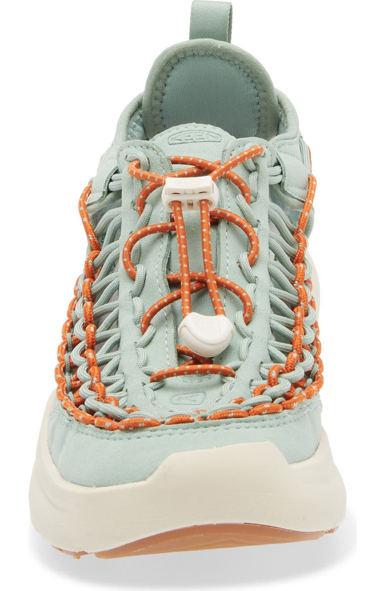 KEEN Uneek Hiking Platform Sneaker Sandal, Alternate, color, Granite Green/ Birch