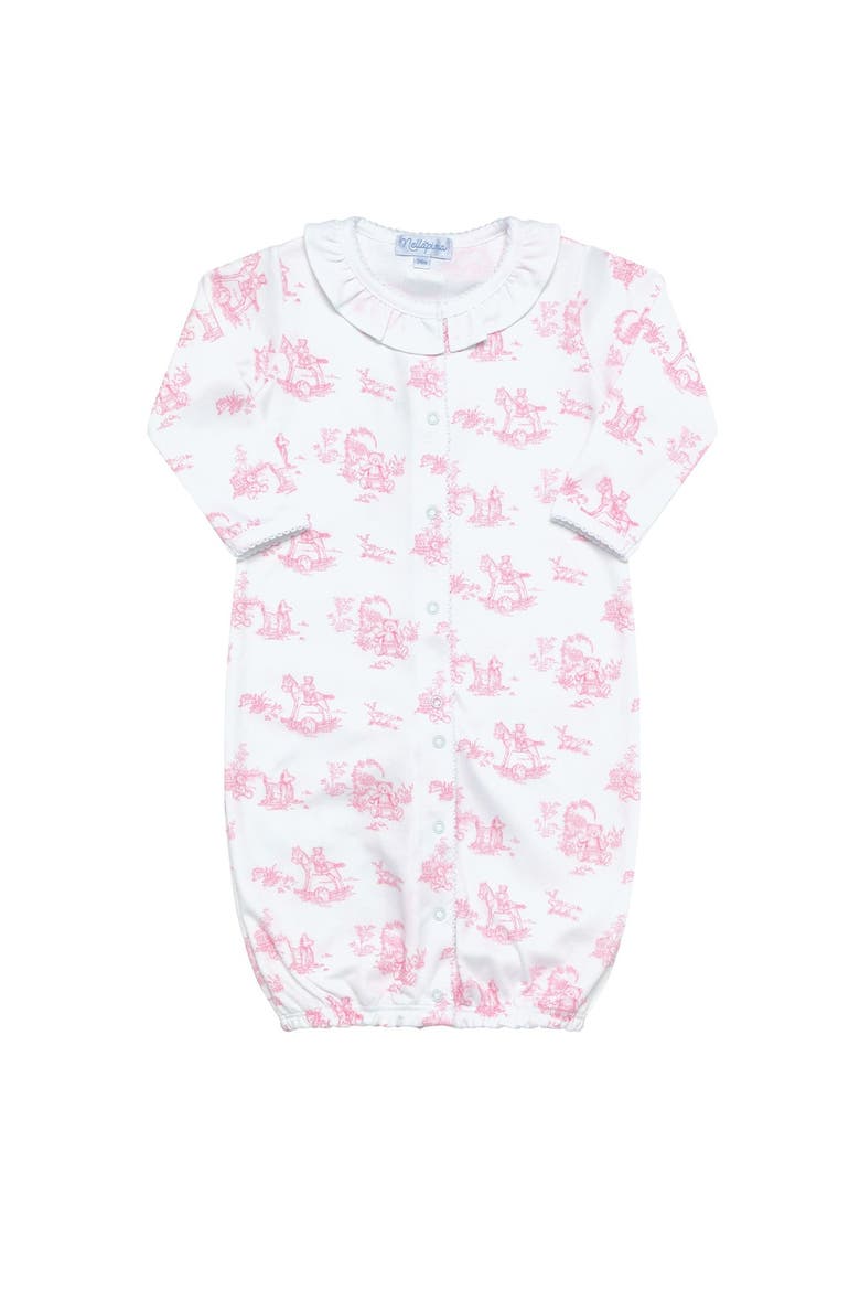Pink Toile Baby Converter Gown - Baby, Alternate, color, Pink