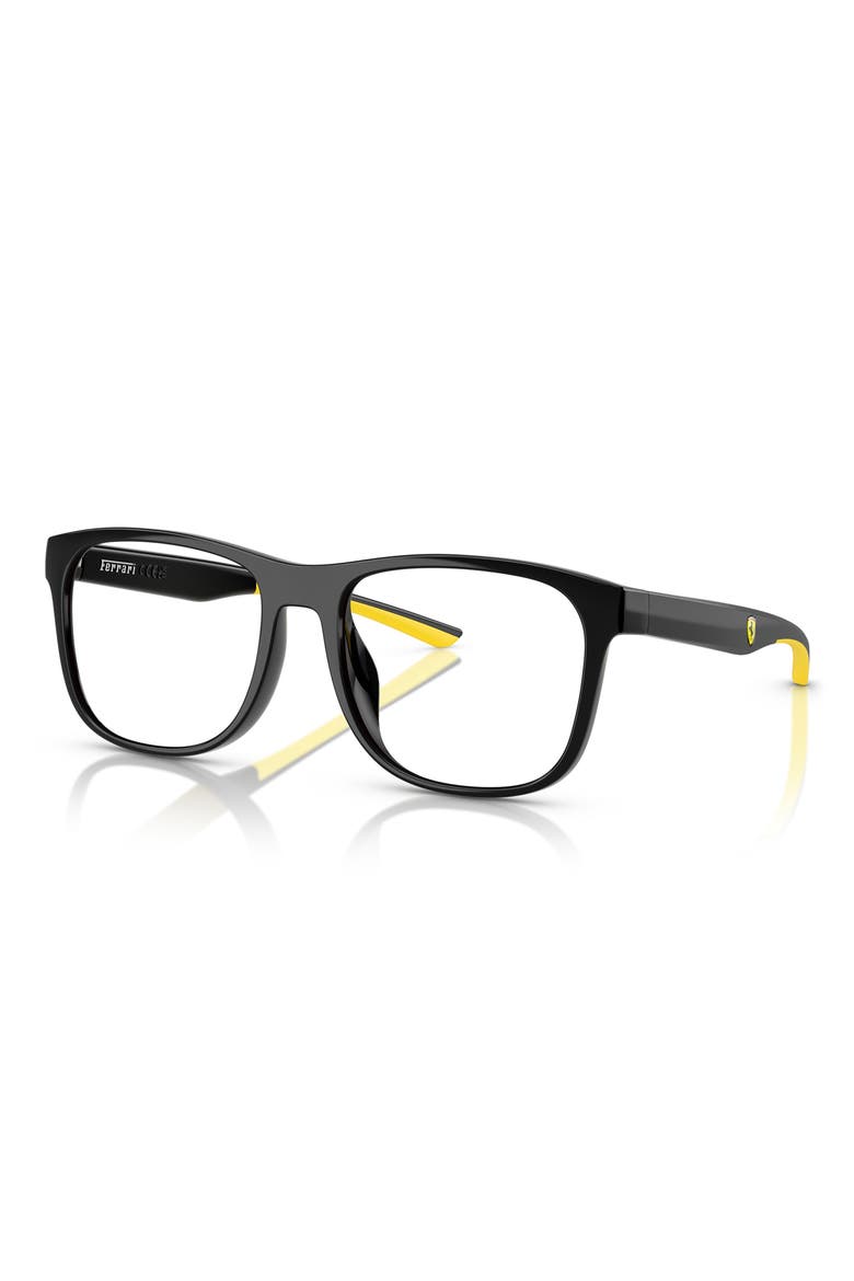 54mm Square Optical Glasses, Alternate, color, BLACK