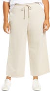 Vince Crop Drawstring Cotton Fleece Pants