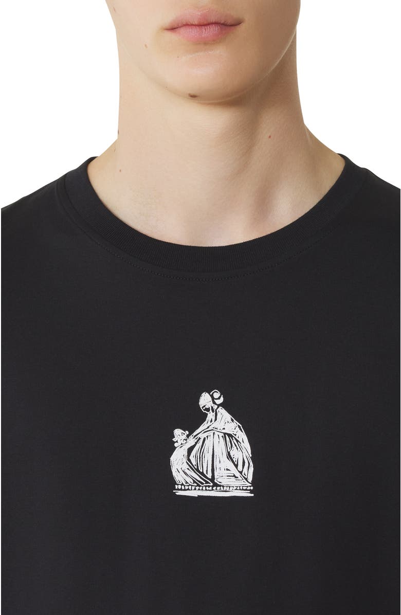 Lanvin Black Mother And Daughter T-Shirt, Alternate, color, Black