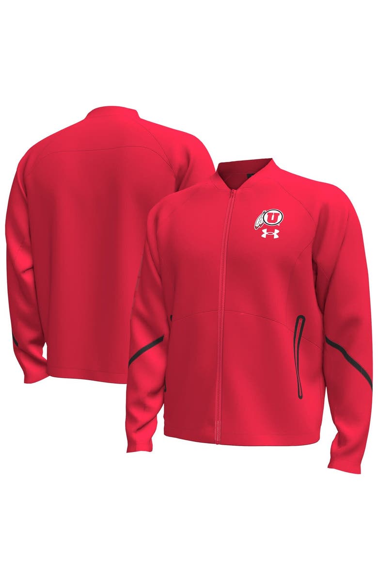 Under Armour Men's Under Armour Red Utah Utes Unstoppable Full-Zip Bomber Jacket, Main, color, Red