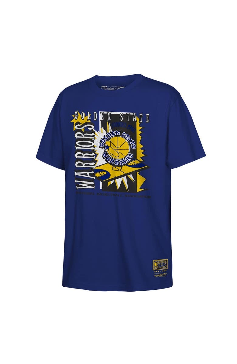 Mitchell & Ness Youth Mitchell & Ness Royal Golden State Warriors Retro '90s Poster T-Shirt, Alternate, color, Royal