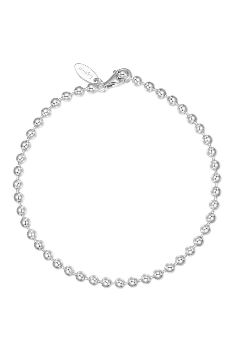 Mila Bead Chain Bracelet, Main, color, WHITE/ SILVER
