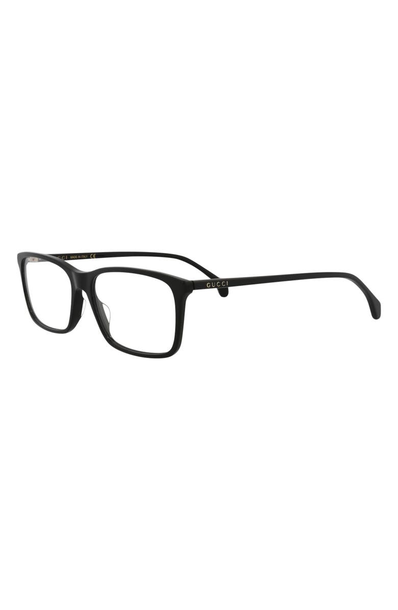 Gucci 56mm Square Reading Glasses, Alternate, color,