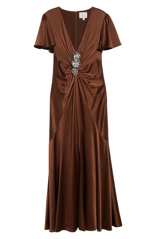 Cinq À Sept Kordyn Silk Maxi Dress In Brown
