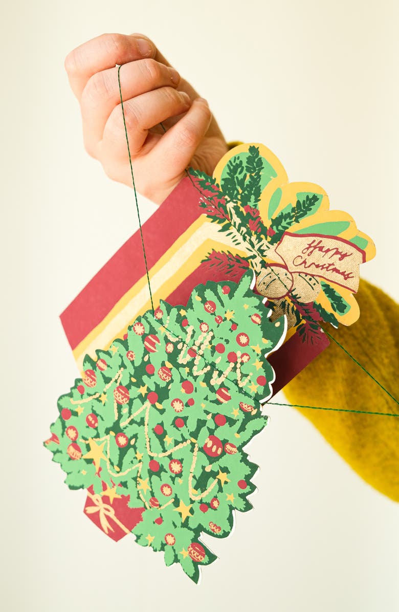 East End Press Chirstmas Sewn Paper Garland, Alternate, color, Mixed