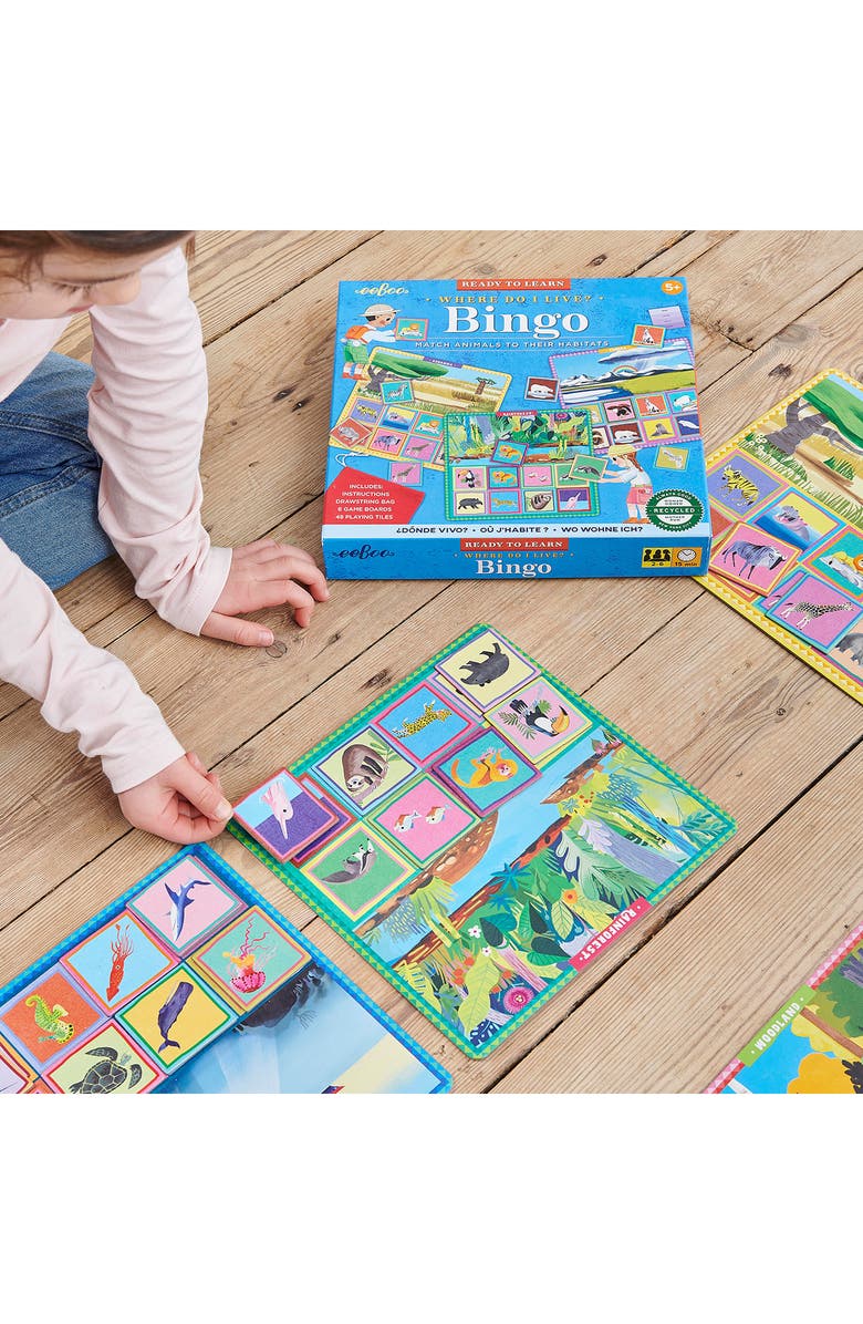 eeBoo Where Do I Live? Bingo Game, Alternate, color, 