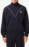 Lacoste Loose Fit Quarter Zip Pullover