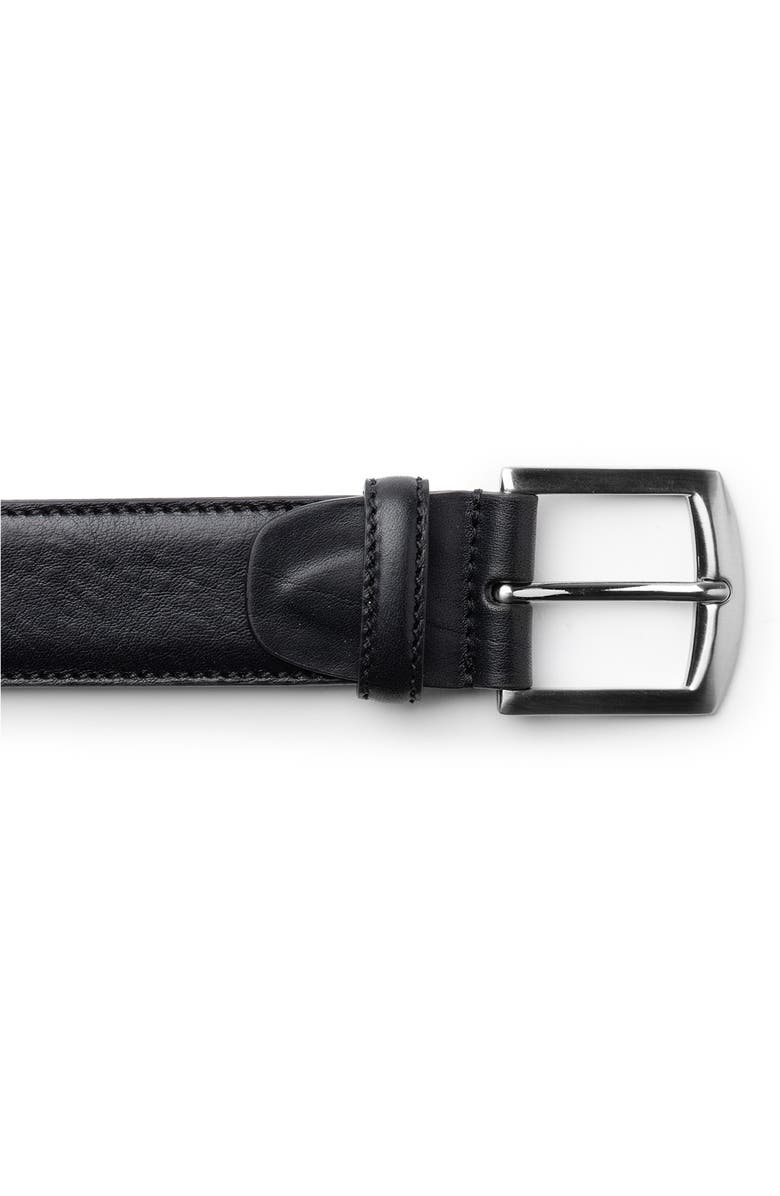 Bosca Castela Leather Belt, Alternate, color, Black