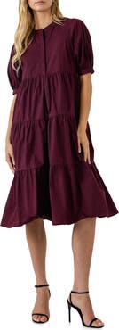 English Factory Puff Sleeve Dress