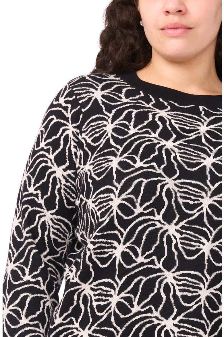 Jacquard Sweater, Alternate, color, RICH BLACK