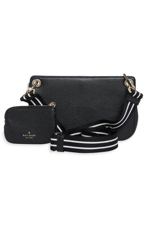 Kate Spade New York Small Flap Crossbody Bag And Pouch In Black