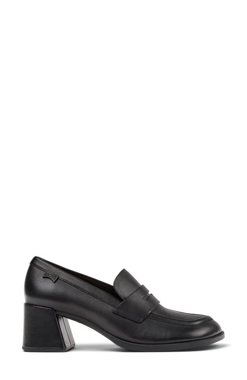 Camper 65mm Kora Leather Loafers In Black