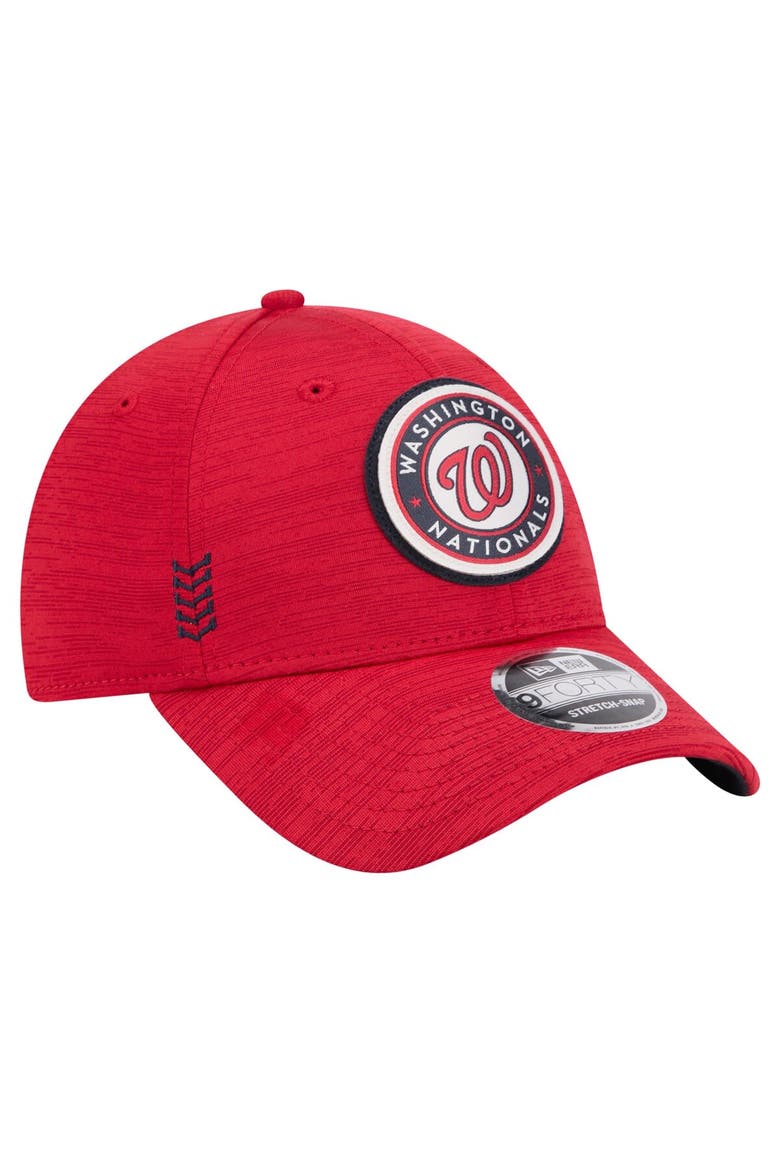 Men's New Era  Red Washington Nationals 2024 Clubhouse 9FORTY Adjustable Hat, Alternate, color, Red