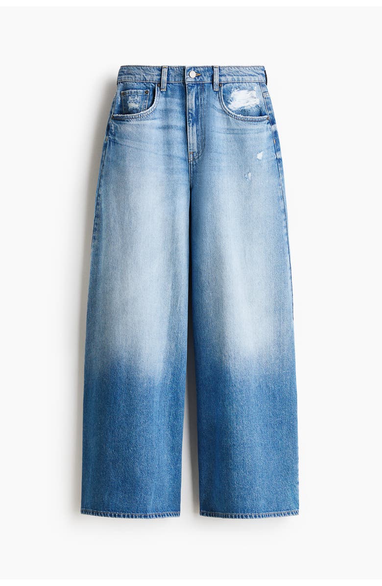 H&M Barrel Leg Regular Jeans, Main, color, Light Denim Blue