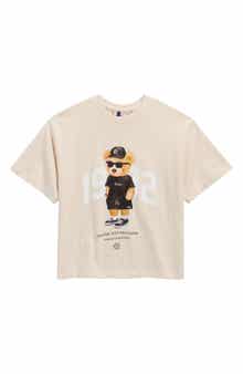 DENIM AND FLOWER Kids' Bear Cotton Graphic T-Shirt