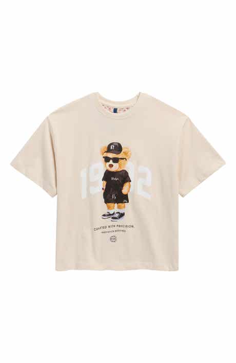 DENIM AND FLOWER Kids' Bear Cotton Graphic T-Shirt