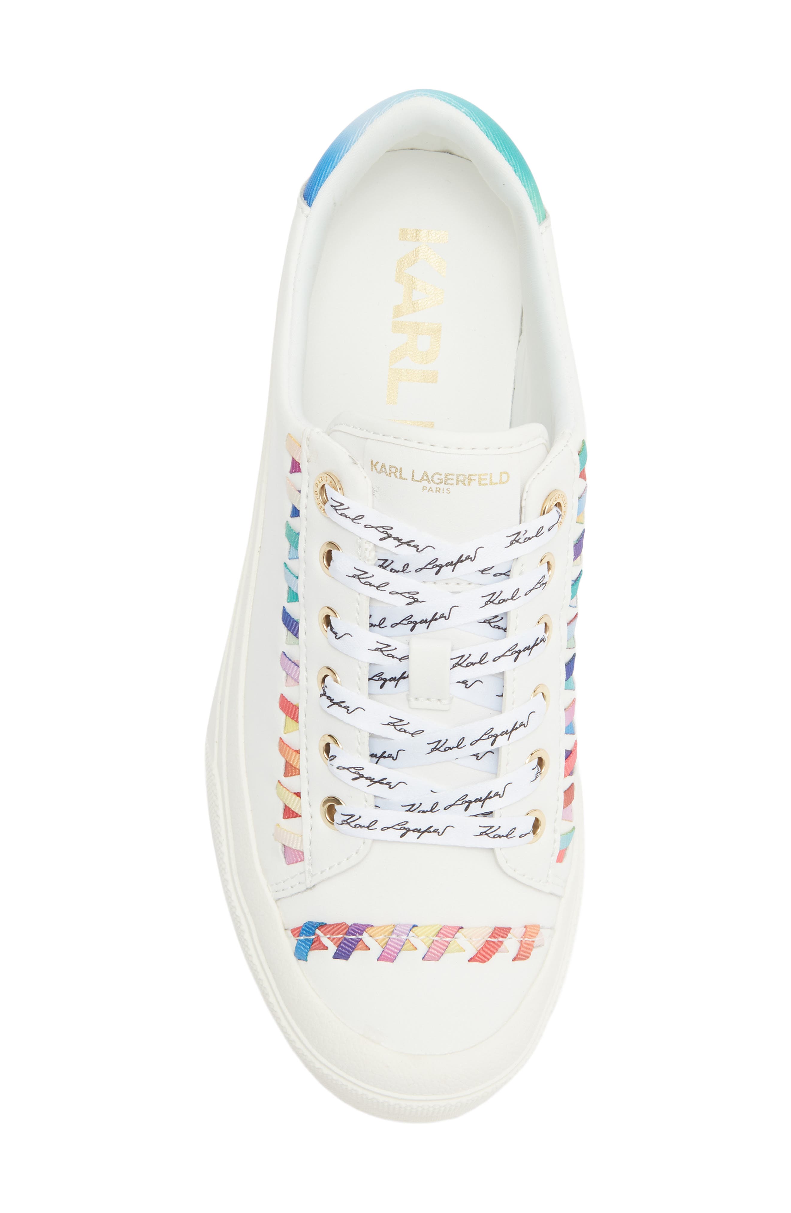 KARL LAGERFELD PARIS Galva Platform Sneaker, Alternate, color, Bright White