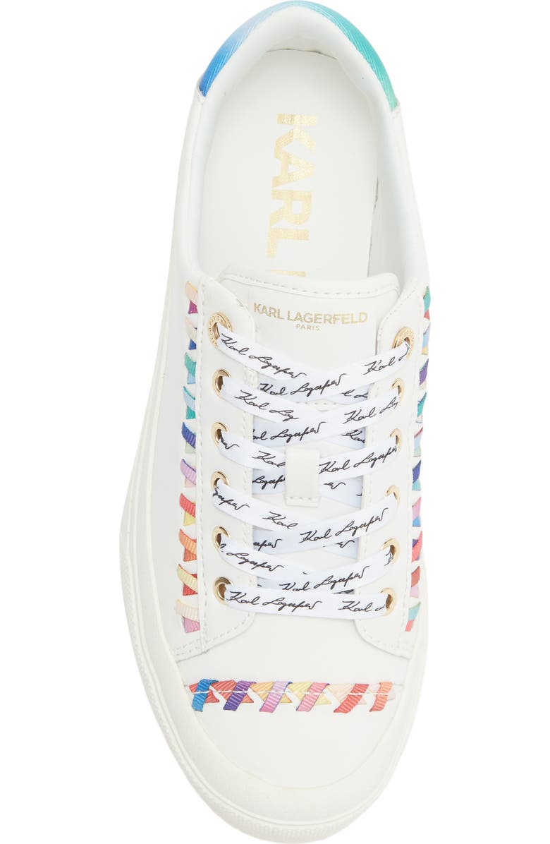 KARL LAGERFELD PARIS Galva Platform Sneaker, Alternate, color, Bright White