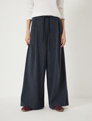 Hush Taylor Check Wide Leg Jersey Pants