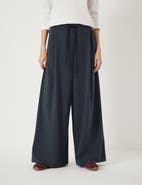 Hush Taylor Check Wide Leg Jersey Pants