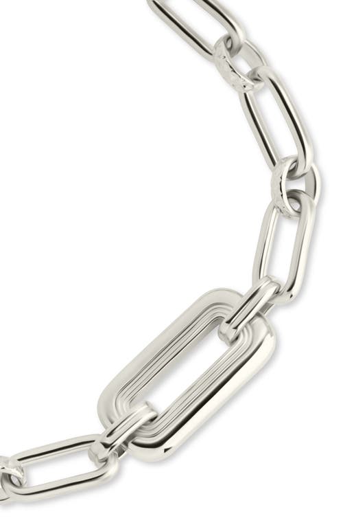 Sterling Forever Annabeth Mixed Chain Link Bracelet In Metallic