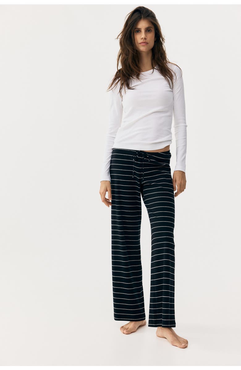 H&M Mama Pyjama Bottoms, Alternate, color, Black/Striped