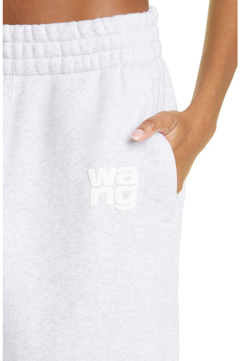 Puff Logo Structured Terry Sweatpants, Alternate, color, LIGHT HEATHER GREY
