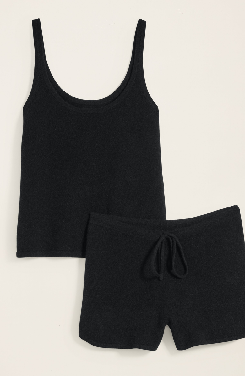 Italic Cashmere Lounge Set, Alternate, color, Black