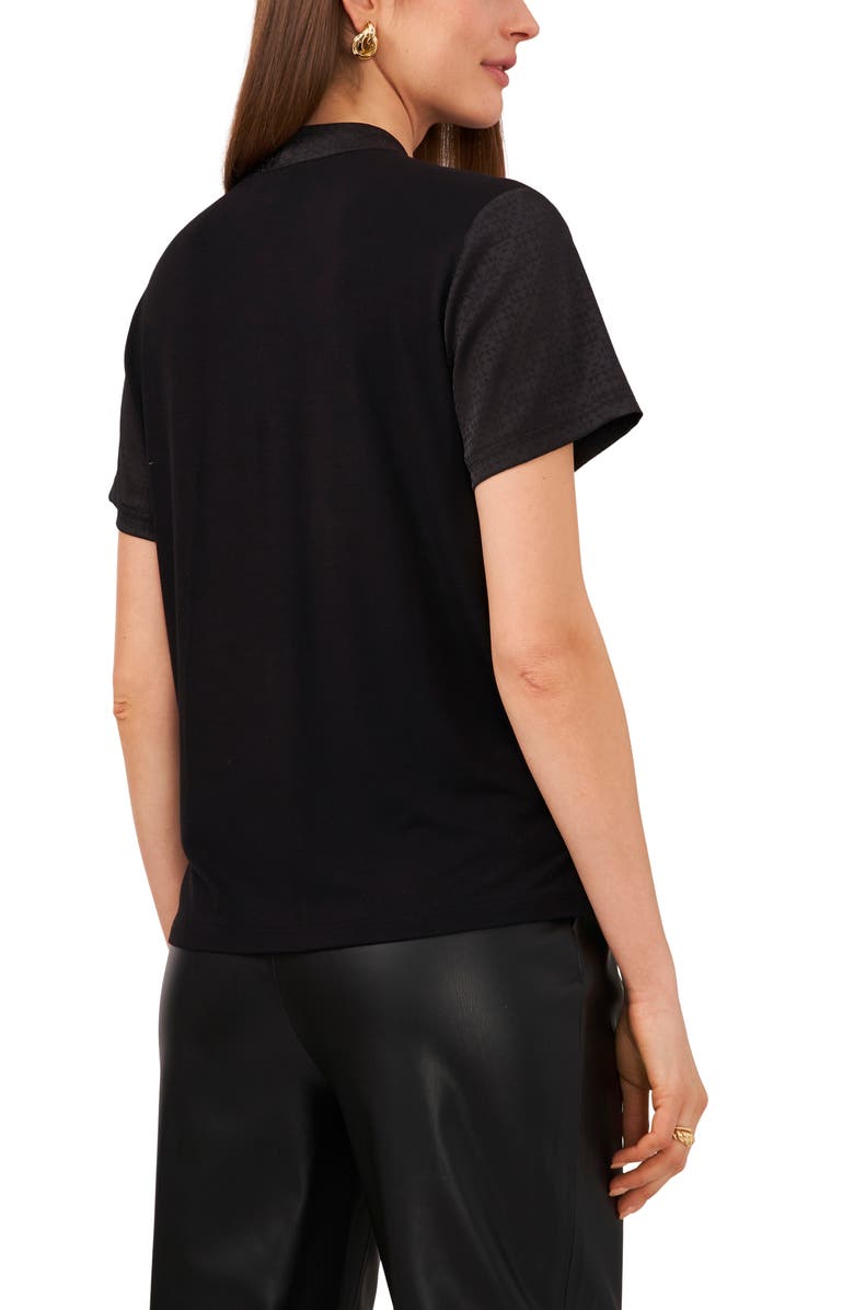 Vince Camuto Tie Detail Jacquard Blouse, Alternate, color,