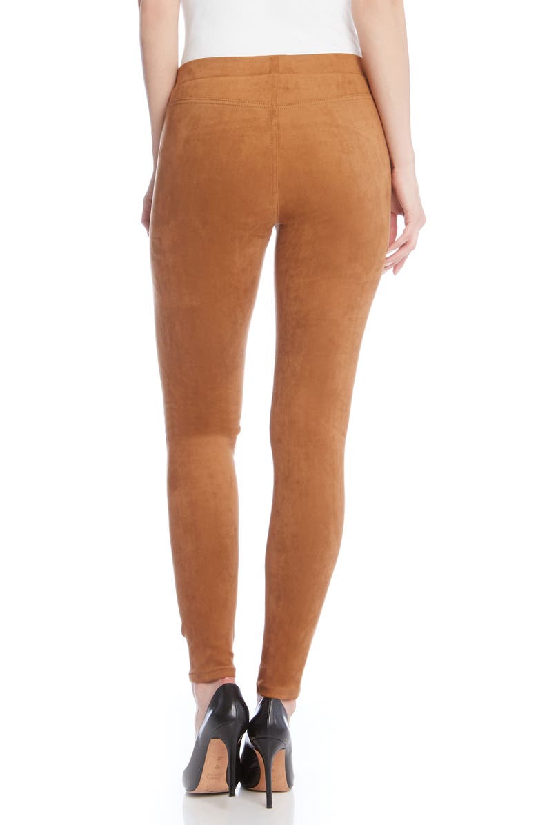 Karen Kane Faux Suede Knit Skinny Pants, Alternate, color,