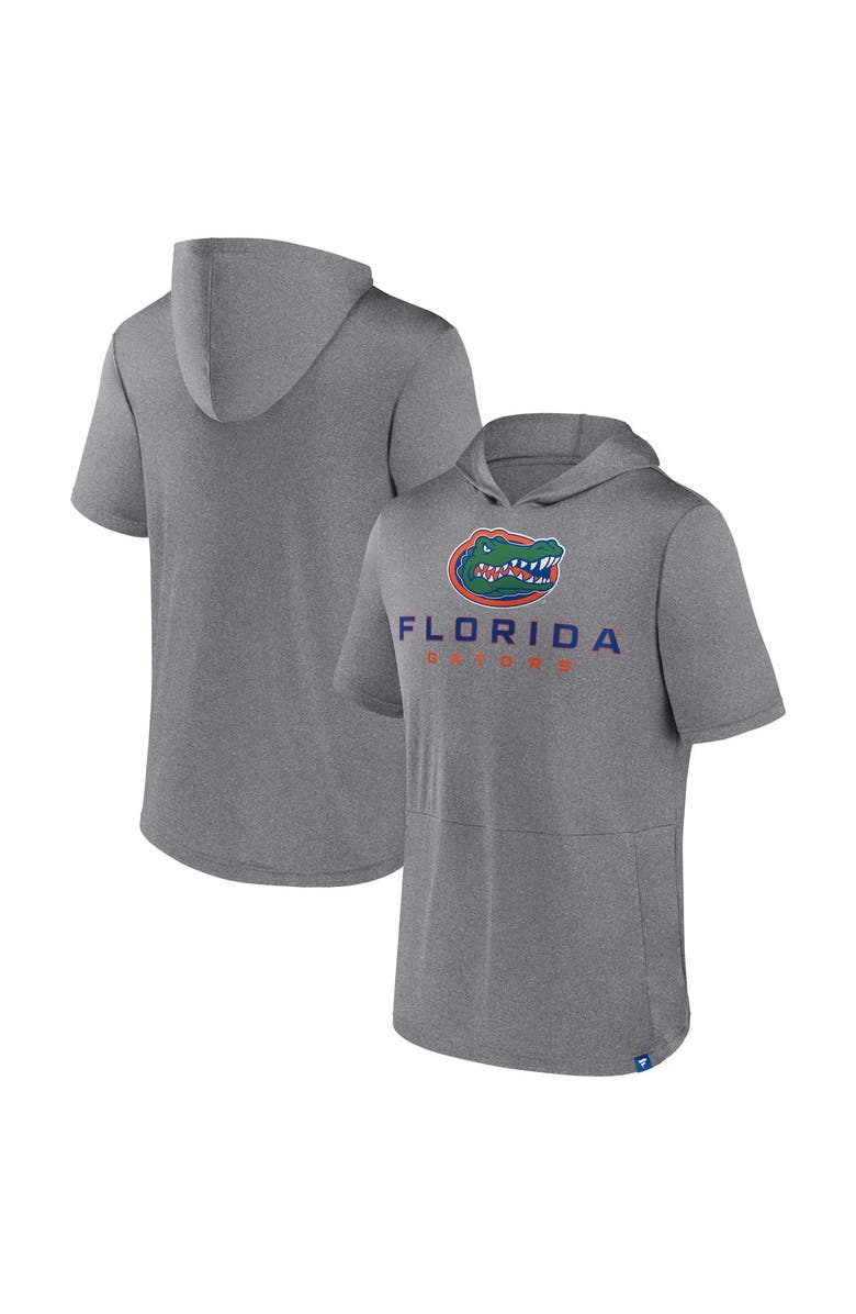 FANATICS Men's Fanatics Heather Gray Florida Gators Modern Stack Hoodie T-Shirt, Alternate, color, Heather Gray