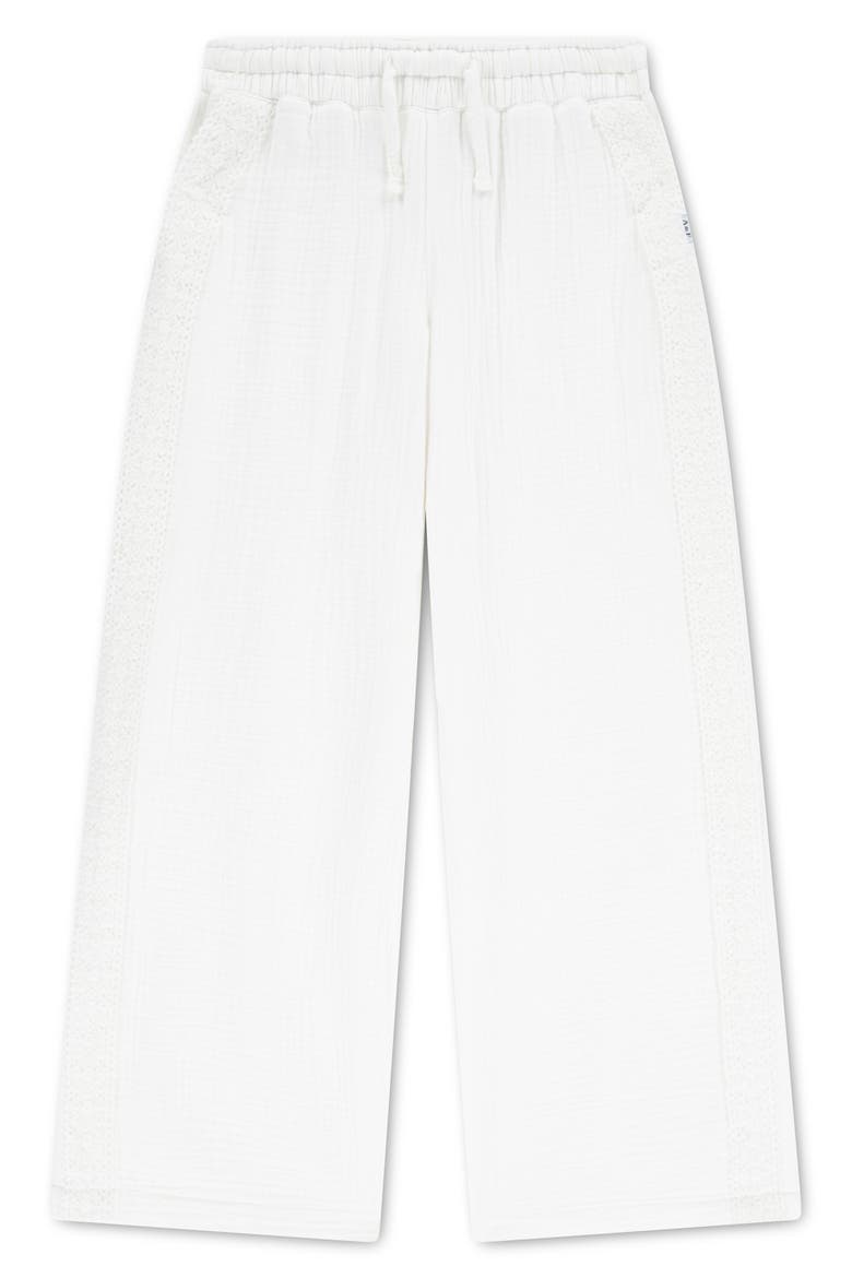 Kids' Breezy Pull-On Wide Leg Pants, Main, color, BRIGHT WHITE