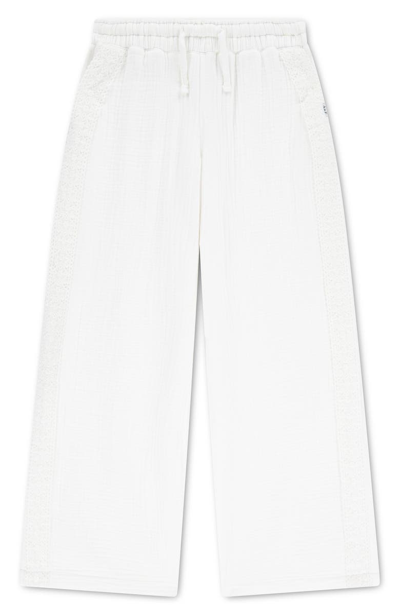 abercrombie kids Kids' Breezy Pull-On Wide Leg Pants, Main, color, Bright White