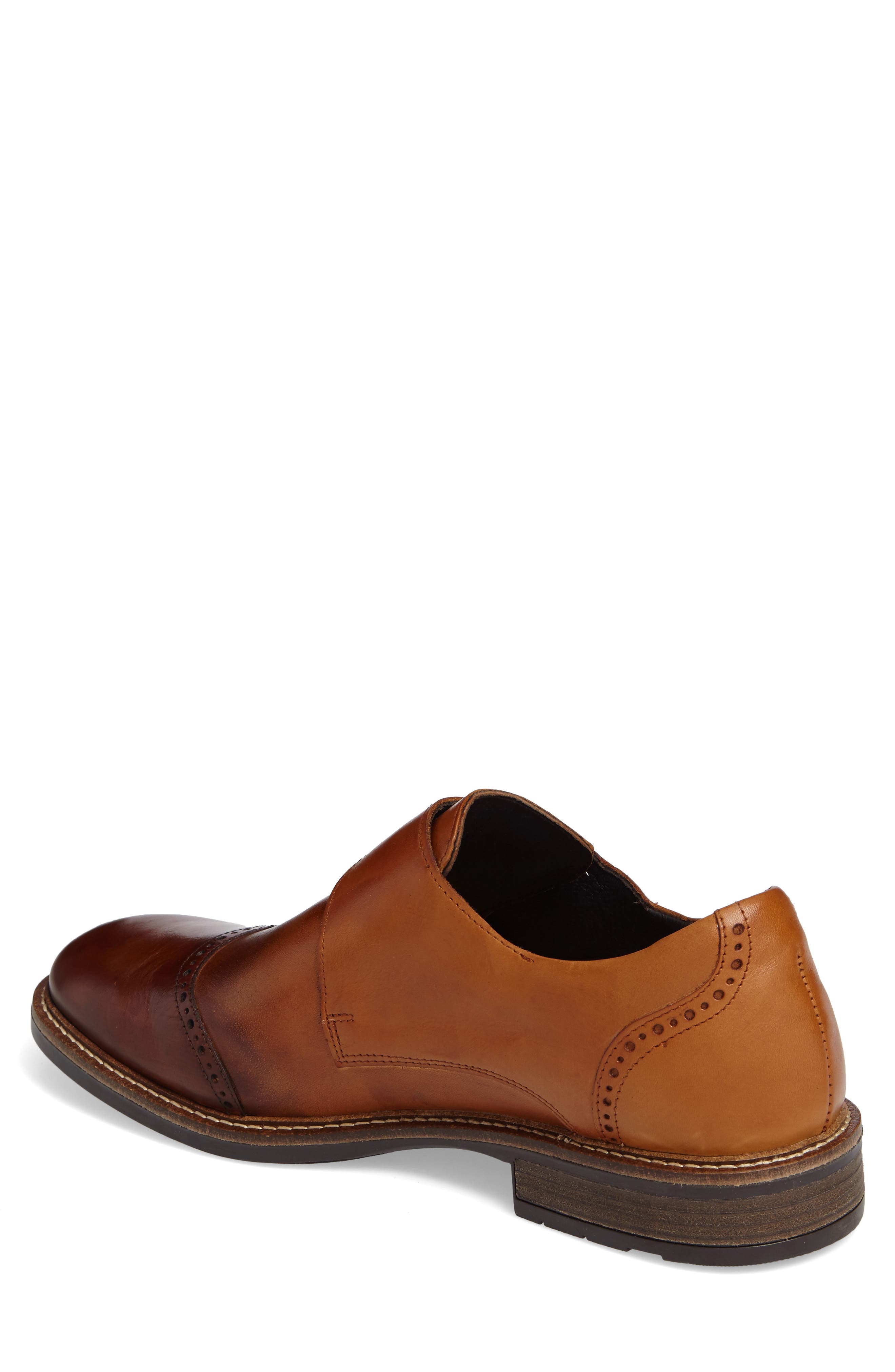 Evidence Monk Strap Shoe, Alternate, color, COGNAC BRANDY LEATHER