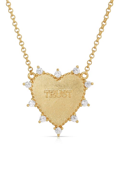 Joy Dravecky Heart of Trust Pendant Necklace in Gold 