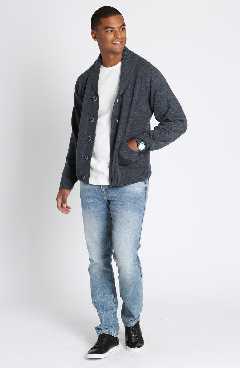 JACHS Hemingway Shawl Cardigan, Alternate, color, Navy