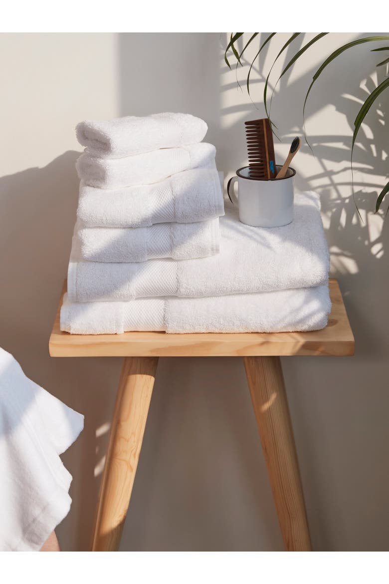 Organic Cotton Towel Set of 6, Alternate, color, WHITE