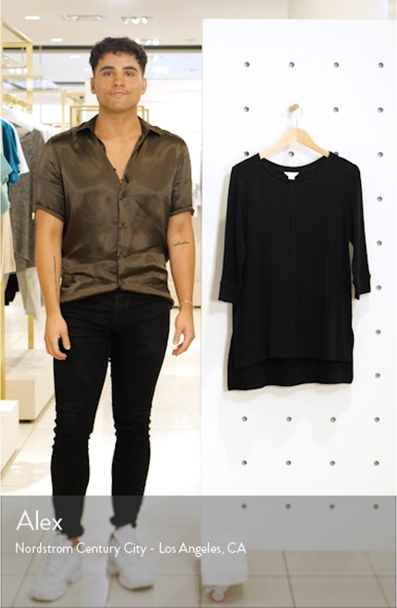 Three Quarter Sleeve Side Slit Tunic, sales video thumbnail