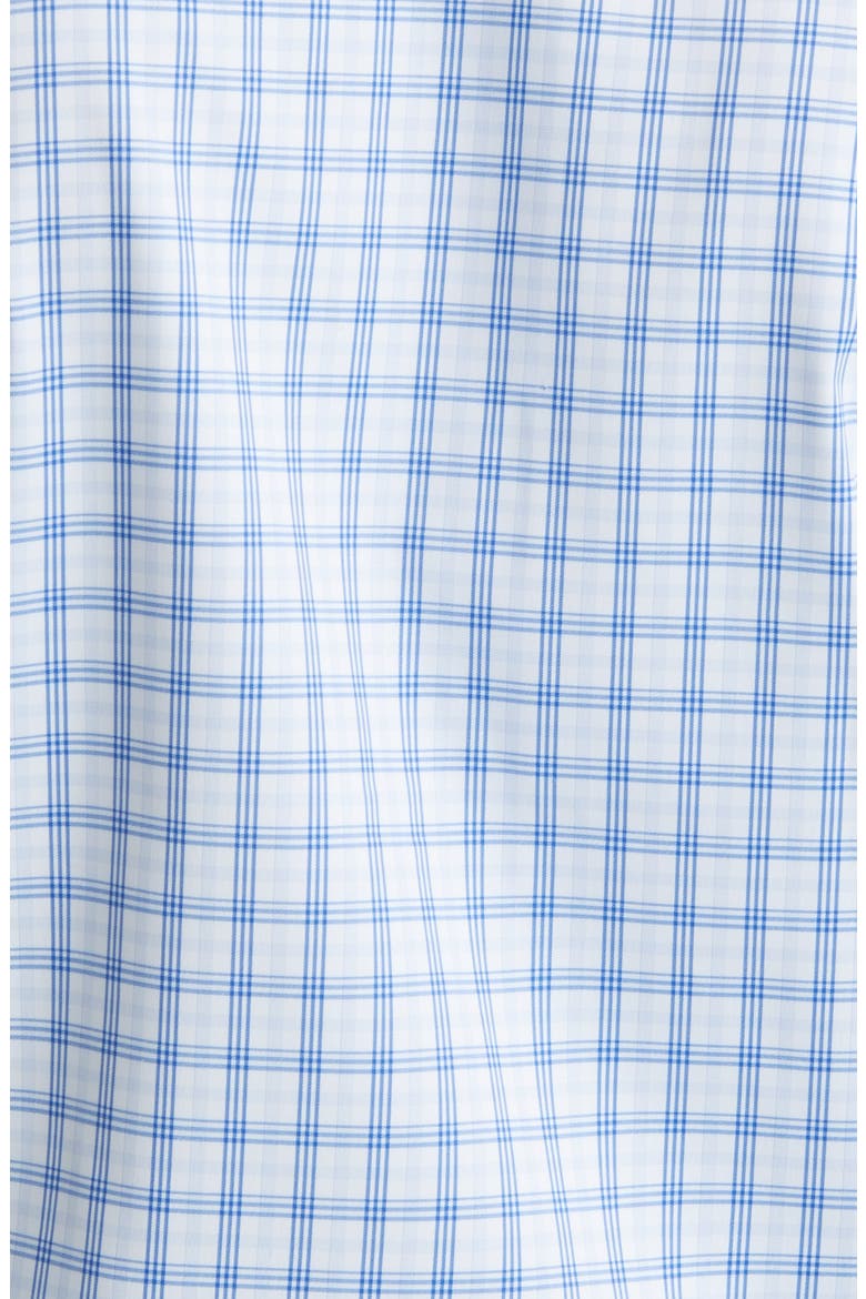 Trim Fit Textured Check Stretch Dress Shirt, Alternate, color, LIGHT BLUE