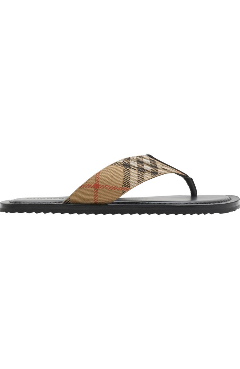 Burberry Check Pavilion Sandals, Main, color, Sand Beige