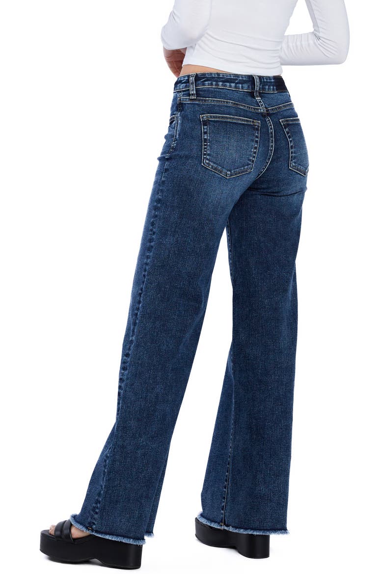 Drawstring Wide Leg Jeans, Alternate, color, BOHO BLUE